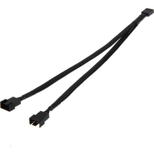 4pcs 4Pin PWM To 3/4 Dual PWM Computer Case Fan Power Sleeved Adapter Cable