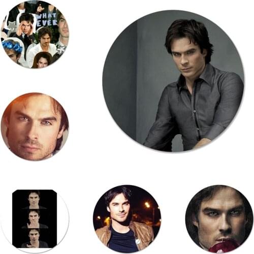 58mm Vampire Diaries Ian Somerhalder Icons Pins Badge Decoration Brooches Metal Badges For Backpack Decoration