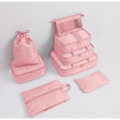 8 PCS High Quality OL Waterproof Storage Bag Portable Travel Bag Women Multi-function Luggage Bags Duffle Bag Organizer Bolsos