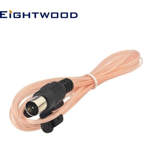 Eightwood Indoor 75 Ohm UNBAL FM Radio Antenna T shape Cable F Male Connector for Yamaha Onkyo Sony Denon Radio Stereo Receiver