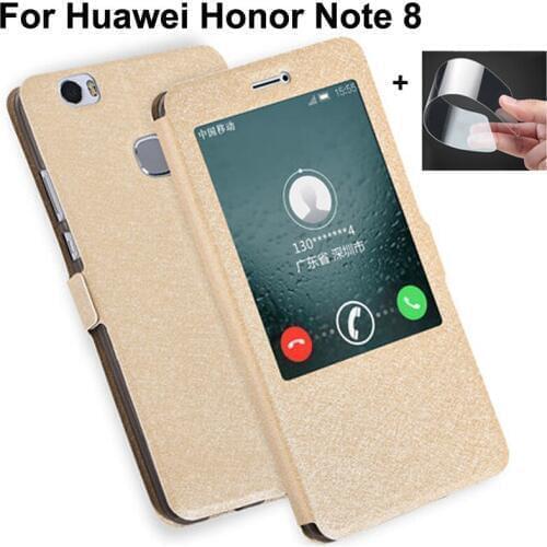 Open window phone cases For Huawei Honor Note 8 case EDI-AL10 case Back Cover flip leather Cases For Honor Note8 shell cover