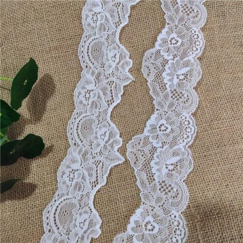 Width about 5 cm irregular edge elastic underwear lace trim flower elastic sewing