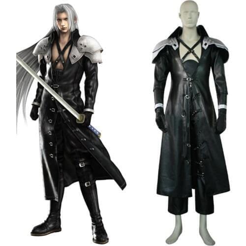 Final Fantasy VII 7 Sephiroth Deluxe Edition Cosplay Uniform Suit Full Set Mens Halloween Costumes Custom-made Express Shipping