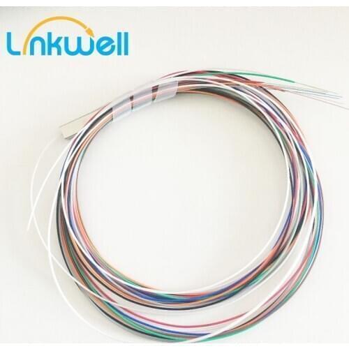 PLC Splitter 10pcs/Lot 1x2 High Quality PLC SM 0.9mm Steel Tube FTTH Fiber Optic PLC Splitter 1m Blockless WITHOUT Connectors