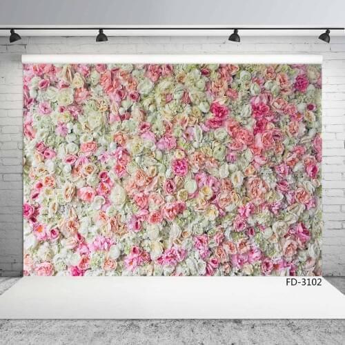Blossom Rose Flowers Wedding Wall Photo Background Photophone Newborn Photography Backdrops Props Studio Shoot For Baby Shower