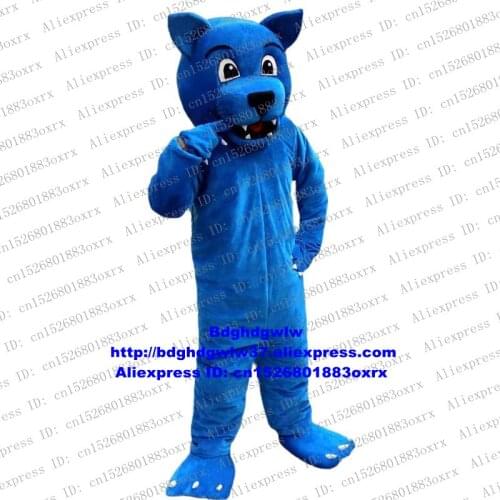 Blue Leopard Panther Pard Cougar Cheetah Panthera pardus Mascot Costume Adult Character Image Advertising Wore Beautiful zx1714