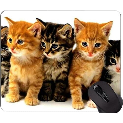 Gaming Mouse Pad Custom,Adorable Kitten Animal Cat Non-Slip Rubber Base Mousepad