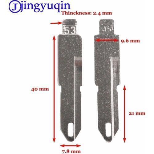 Jingyuqin 10ps/lot Car Replacement Remote Blank Flid Folding Key Blank For Peugeot 206 Without Groove Replacement Uncut Blade