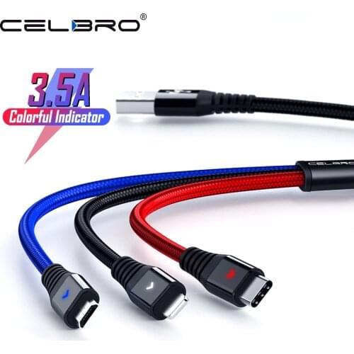 Led Light 3 In 1 Micro Usb Cable Type C Not Fast Charging For Samsung S10 9 xiaomi mi a2 Usbc Cabos Microusb Charger Cable Wire