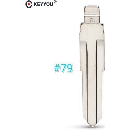 KEYYOU 10 pcs/lot Metal Blank Uncut Flip KD Remote Key Blade Type #79 for New XMZ Original NO. 79 Blade