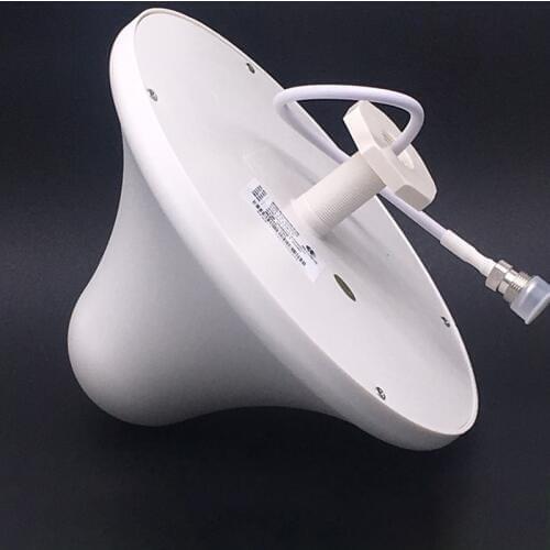 Indoor Ceiling Antenna GSM/3G 800-2500Mhz 5dBi 5m Cable N Male for GSM 3G Cell Phone Signal Booster Repeater Amplifier