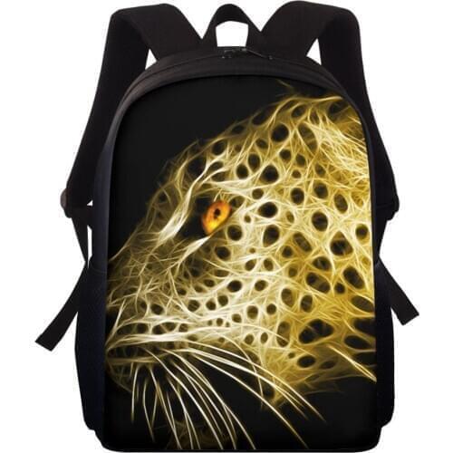 3D Cool Leopard Printed Custom pattern Teenager School Bags Set School Backpack for Boys Teen Backpacks Satchel Bookbag