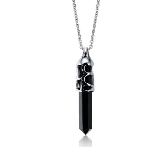 Fashion Accessory Black and Blue Hollow Out Pendant Popular Necklace with Pendant
