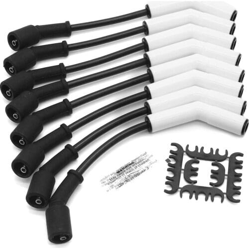9070C Spark Plug Wire Set With LS Terminals 9000°F Ceramic Boot Temperature Fits For GM Gen 4 LS3/LS4/LS7 Engines