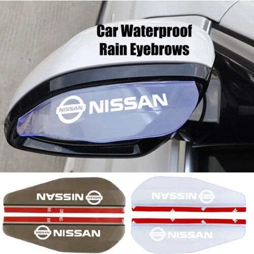 2Pcs Car Waterproof Rain Cover Eyebrow Rear View Mirror Rain Shield Protector For Nissan Juke Leaf Qashqai Teana Juke Patrol