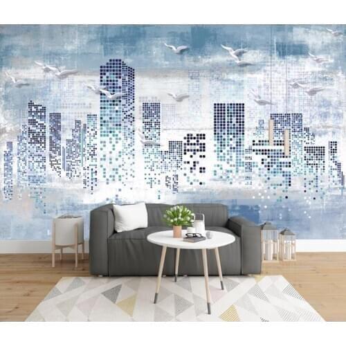 Bacal 3D Wallpaper City Building Night Landscape Photo Wall Mural Bedroom Cafe Background Wall Papers Papel De Parede Sala