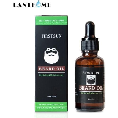 Natural Moisturizing Men Beard Oil 30ml for Styling Beeswax Smoothing Gentlemen Beard Care Hair Conditioner Moustache Oil Kit