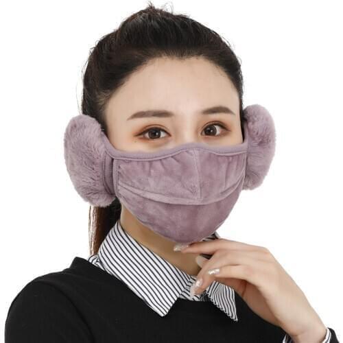 Winter new mask is dust-proof warm and cold-proof female earmuffs cover the riding opening the nose is exposed breathable ears