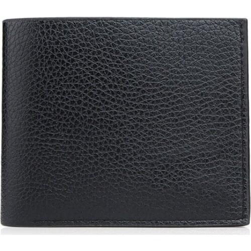 New mens business casual short wallet, pu soft open wallet, simple and practical mens wallet