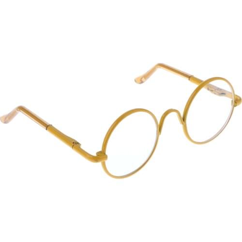 12'' Dolls 1/6 Pair Round Frame Clear Lens Glasses Eye wear For Blythe Doll Round Frame Eye Glasses Accessories Fashion
