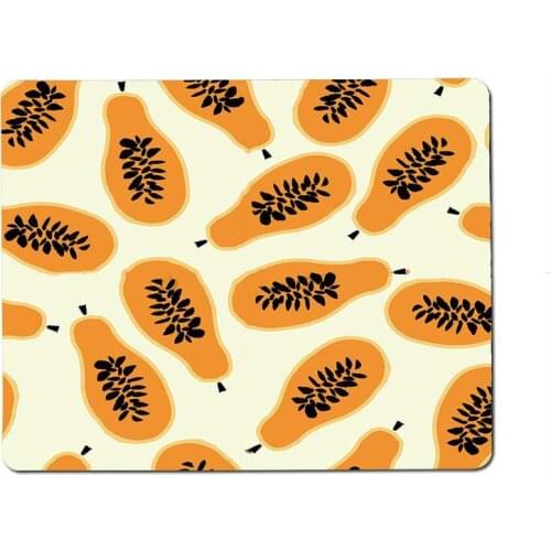 Papaya apple strawberry orange tropical fruit Customized laptop small mouse pad anime gaming Mouse pad notebook gamer