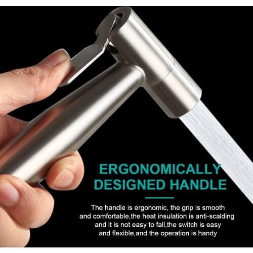 Handheld Toilet Bidet Sprayer Set Kit Stainless Steel Hand Bidet Faucet For Bathroom Hand Sprayer Shower Head Self Cleaning