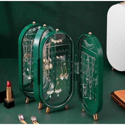 Earrings Rings Necklace Display Holder Jewelry Box Organizer Women Storage Case Girls Best Gift