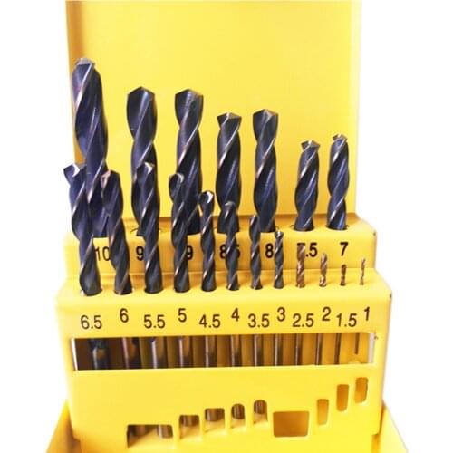 SIJIBOSI New 19PC 1mm-10mm Precision Twist Drill Bits Set