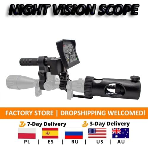 Megaorei2 Sniper Night Vision Device Rifle Scope Hunting Camcorder Video Camera with Laser Infrared Flashlight and LCD Screen