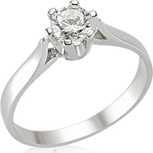 Tevuli 925 Sterling Silver Solitaire Womens Ring