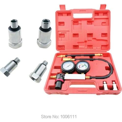 TU-21 4Pcs Cylinder Leak Tester Compression Test Kit Cylinder Petrol Engine Compression Leakage Leakdown Detector