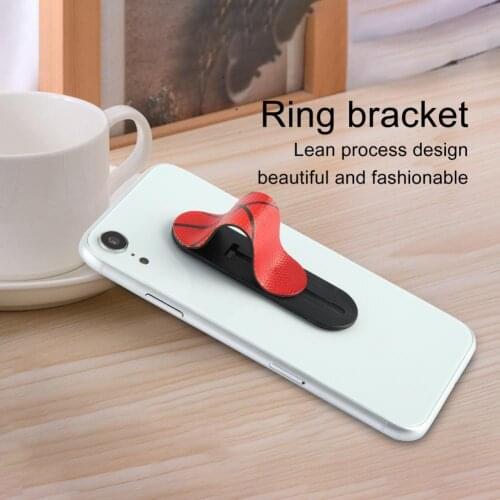 Universal U Shaped Multi Band Finger Ring Holder Phone Grip Stand Mount with Back Sticker for Tablet