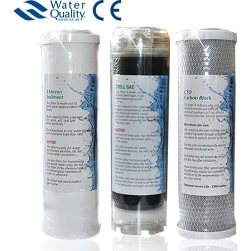Water Systems Replacement Pre-Filter SET 4 Stage House Water Filter Big Sediment Shell Carbon Filter Big CTO