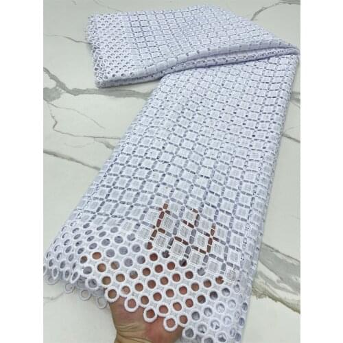 XIYA High Quality Milk Silk African Lace Fabric With Stones Water Soluble Guipure Cord Laces For Wedding Party Sewing 4134B