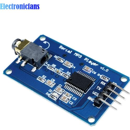 YX5300 UART TTL Serial Control MP3 Music Player Module Support MP3/WAV Micro SD/SDHC Card For Arduino/AVR/ARM/PIC 3.2-5.2V DC