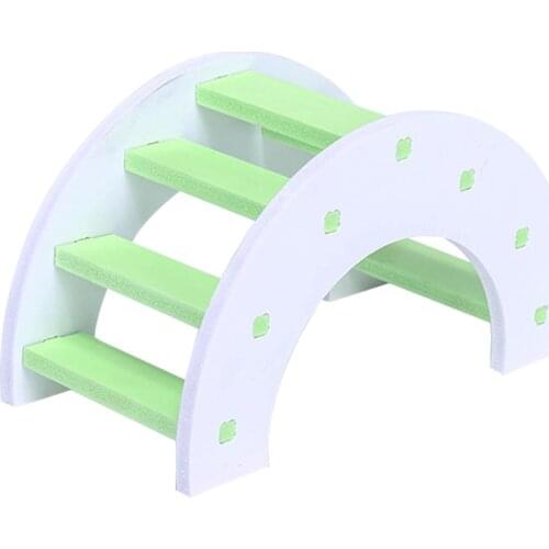 Funny Pet Hamster Wooden Bridge Rainbow Bridge Ladder Seesaw Small Animal Climbing Bridge Physical Training Toy Pet Supplies