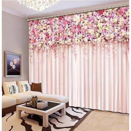 Customized size Luxury Blackout 3D Window Curtains For Living Room wedding room curtains Blackout curtain