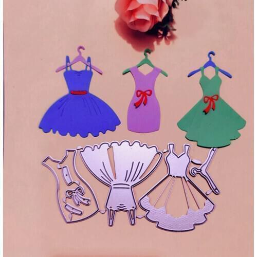 Womens dress Metal Cutting Dies for DIY Scrapbooking Album Paper Cards Decorative Crafts Embossing Die Cuts