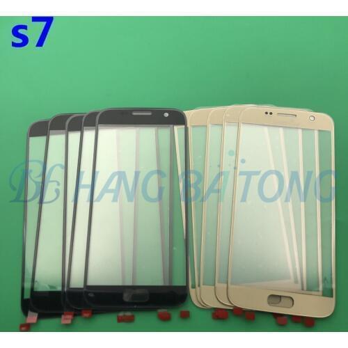 10pcs/lot Original Replacement LCD Front Touch Screen Glass Outer Lens For Samsung Galaxy s6 G920/S7 G930 High Quality with LOGO