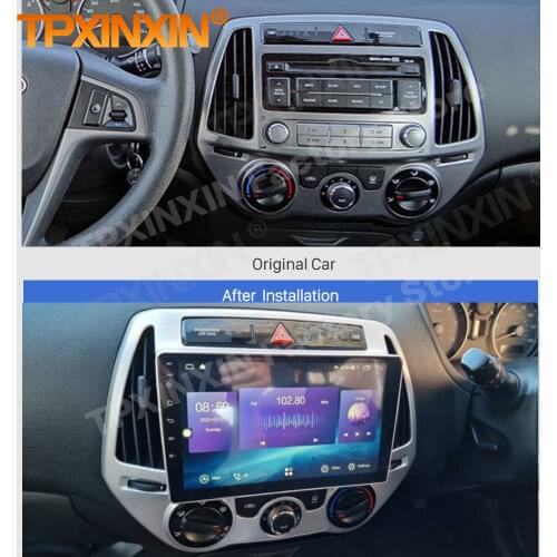 2 Din Carplay Android Radio Receiver Multimedia Stereo For Hyundai I20 2008 2009 2010 2011 2012 2013 2014 Manual Video Head Unit