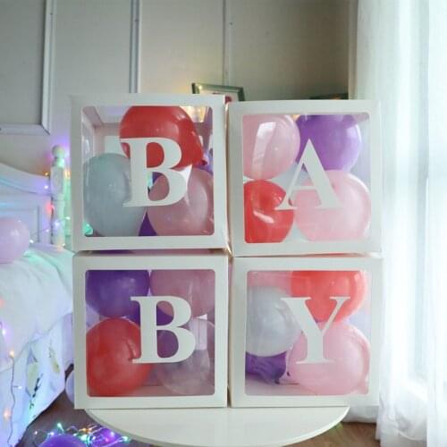 30cm Baby Shower Box Balloon Air Balls First Birthday Party Decorations Kids Baloon Ballons Babyshower Wedding Boy Girl