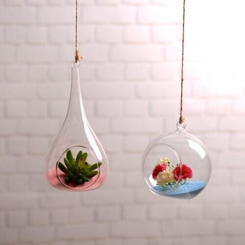 8pcs/pack Mixed Hanging Glass Terrarium Vase Home Decorative Handmade Wedding Friend Favor Gift China Supplier Glass
