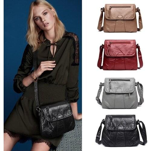 Brand Women Shoulder Bag Designer Crossbody Bag Soft Washed Leather Messenger Bag Luxury Handbags Women Bags Sac A Mai