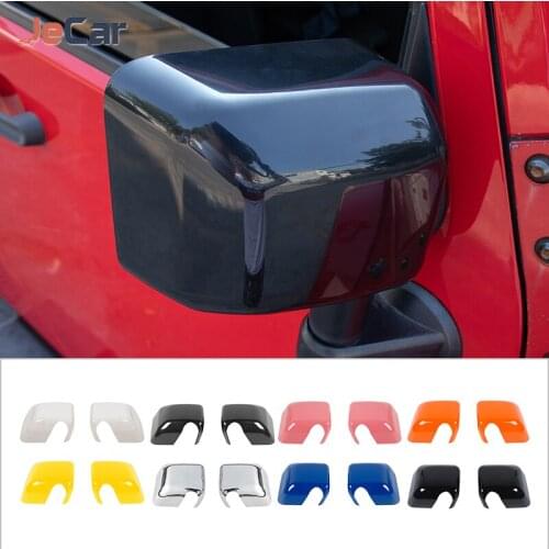 ABS Material Car Exterior Side Mirror Housing Trim Cover For Jeep Wrangler JK 2007-2017 Car Accessories