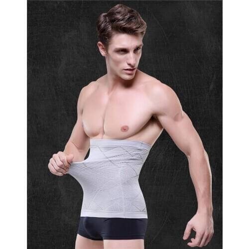 Men Waist Cincher Corsets Slimming Bodyshapers Belly Belt High Waist Tummy Trainer Control High Elastic Compression Underwear