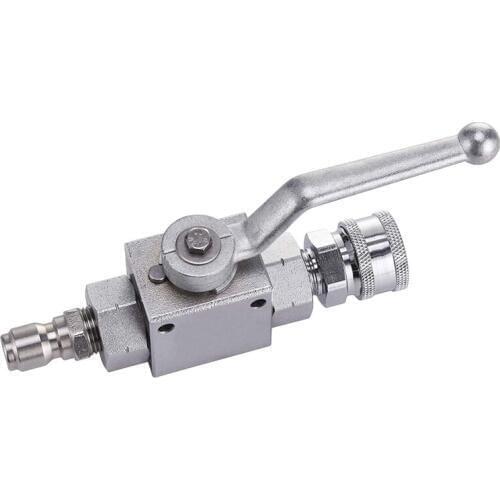 Hot High Pressure Washer Ball Valve Kit, 3/8 Inch Quick Connect for Power Washer Hose, 4500 Psi