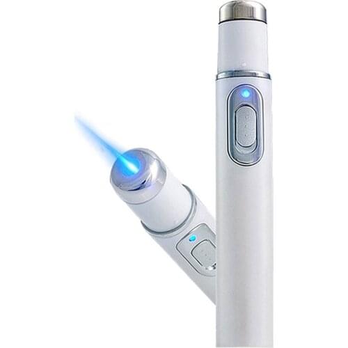 Kd-7910 Acne Laser Pen Machine Blu-Ray Acne Pen Portable Wrinkle Toxin Removal Treatment Massage Stainless Pen Massage