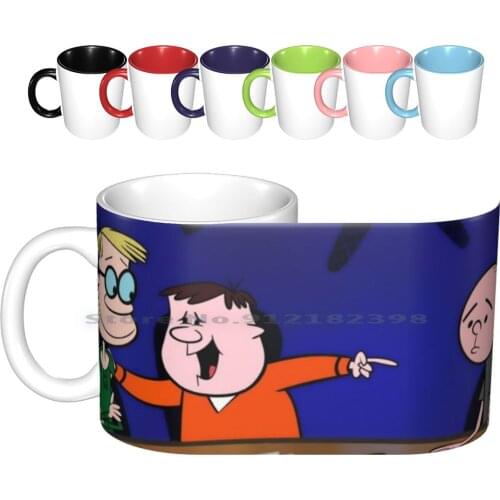 The Ricky Gervais Show Logo Xfm Ceramic Mugs Coffee Cups Milk Tea Mug Ricky Gervais Pilkington Head Face Orange No Ears Stephen
