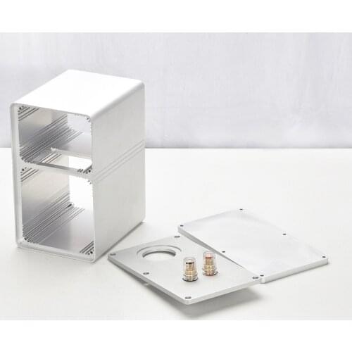 2 pieces DIY ELAC 310CE Classic Bookshelf Speaker Style Profile Music Boxes Aluminum Power Box W122 H208 D150