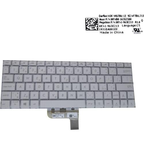 OVY EU backlight keyboards for ASUS zenbook 13 UX334 FLC UX334FL UX334FA white laptop keyboard CS GR JP KR SW BG NSK-WU7BU New